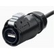 USB Plug Waterproof Connector - LP-24-C/USB2/016/PE-41-001
