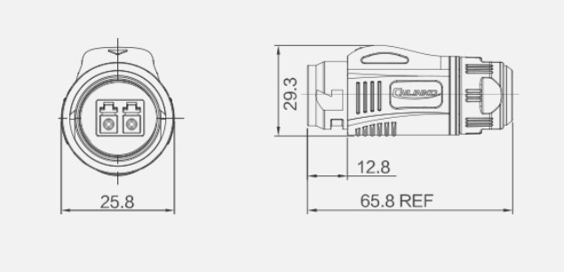 Sealed circuit LC connector
