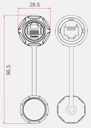 Sealed RJ45 connector