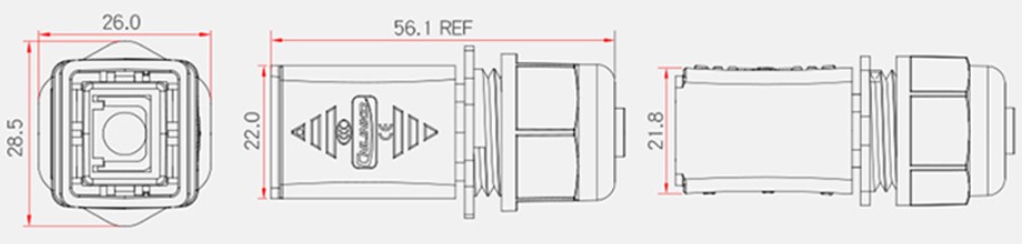 Sealed RJ45 connector