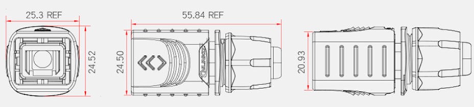 Sealed RJ45 connector