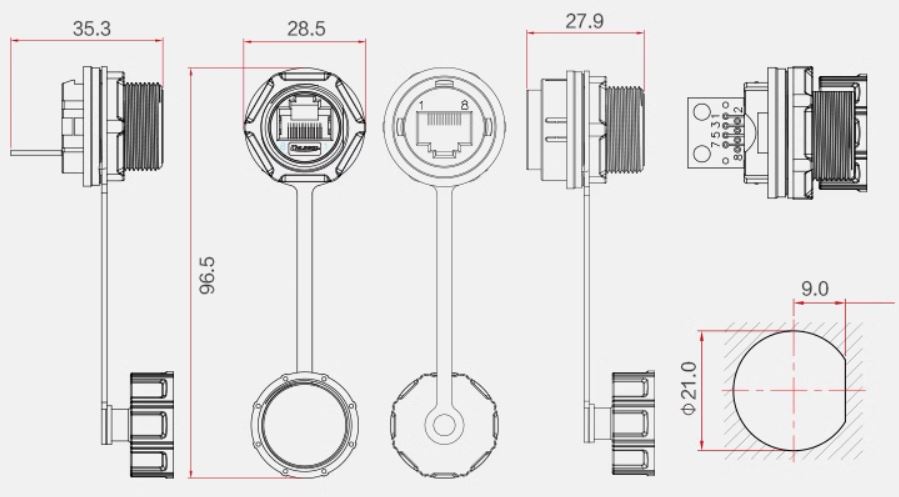 Roz'em rj45 YT-JSX-29-001